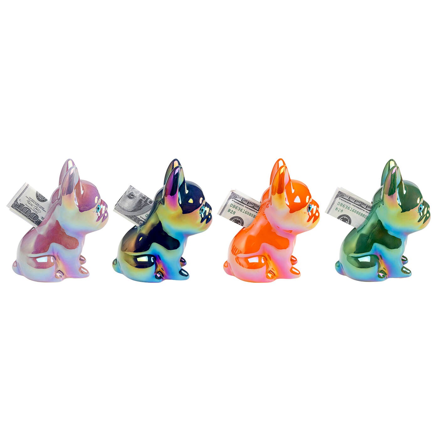 Spaarpot glanzende puppy's (4|set) Kare Design