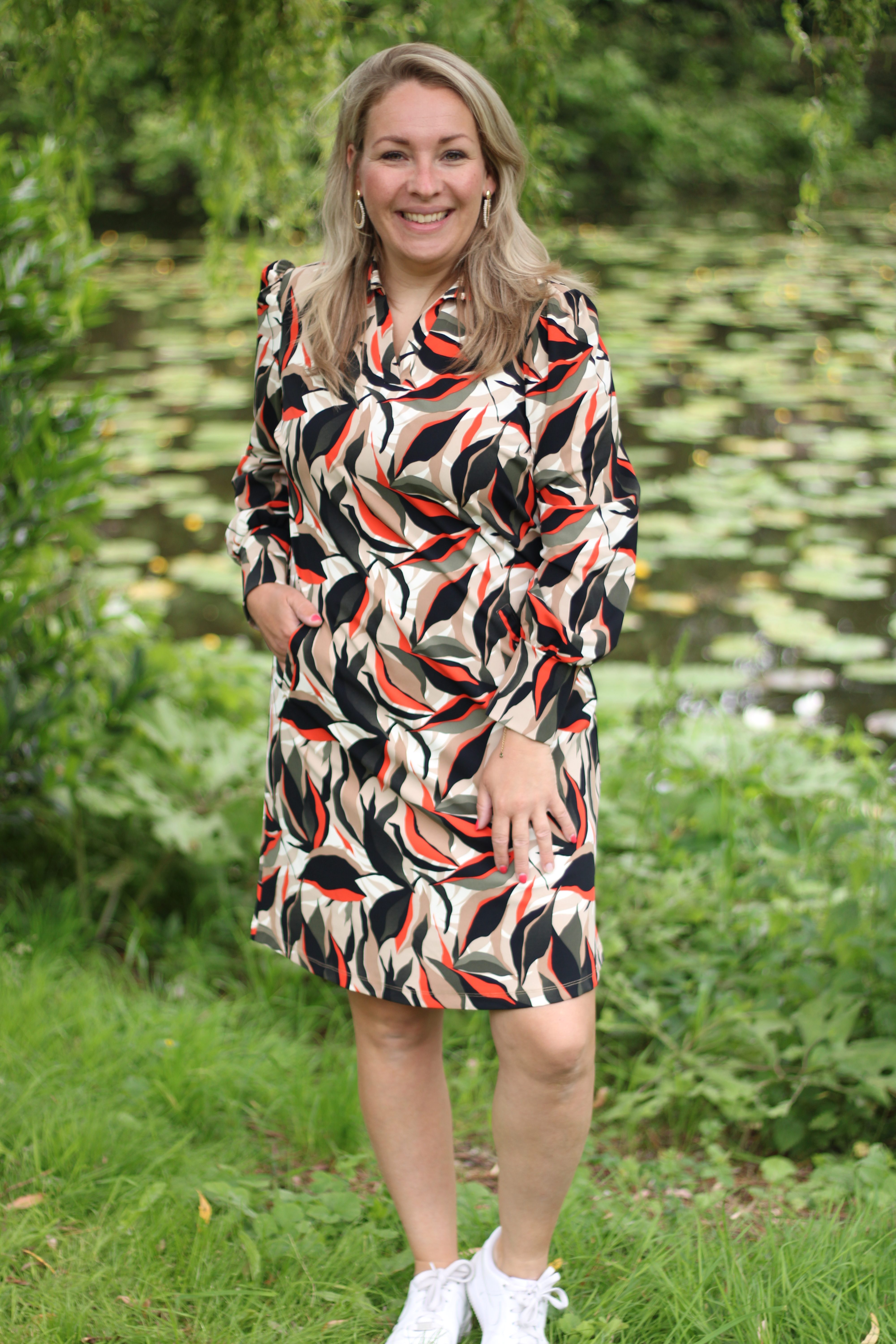 Zoso - Erica Printed Travel Dress - Redclay/Camel