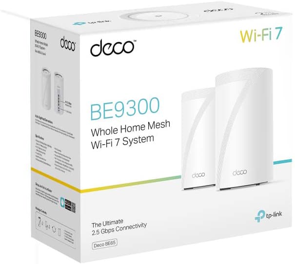 TP-Link Deco BE65 WiFi 7 Mesh system (2-pak)