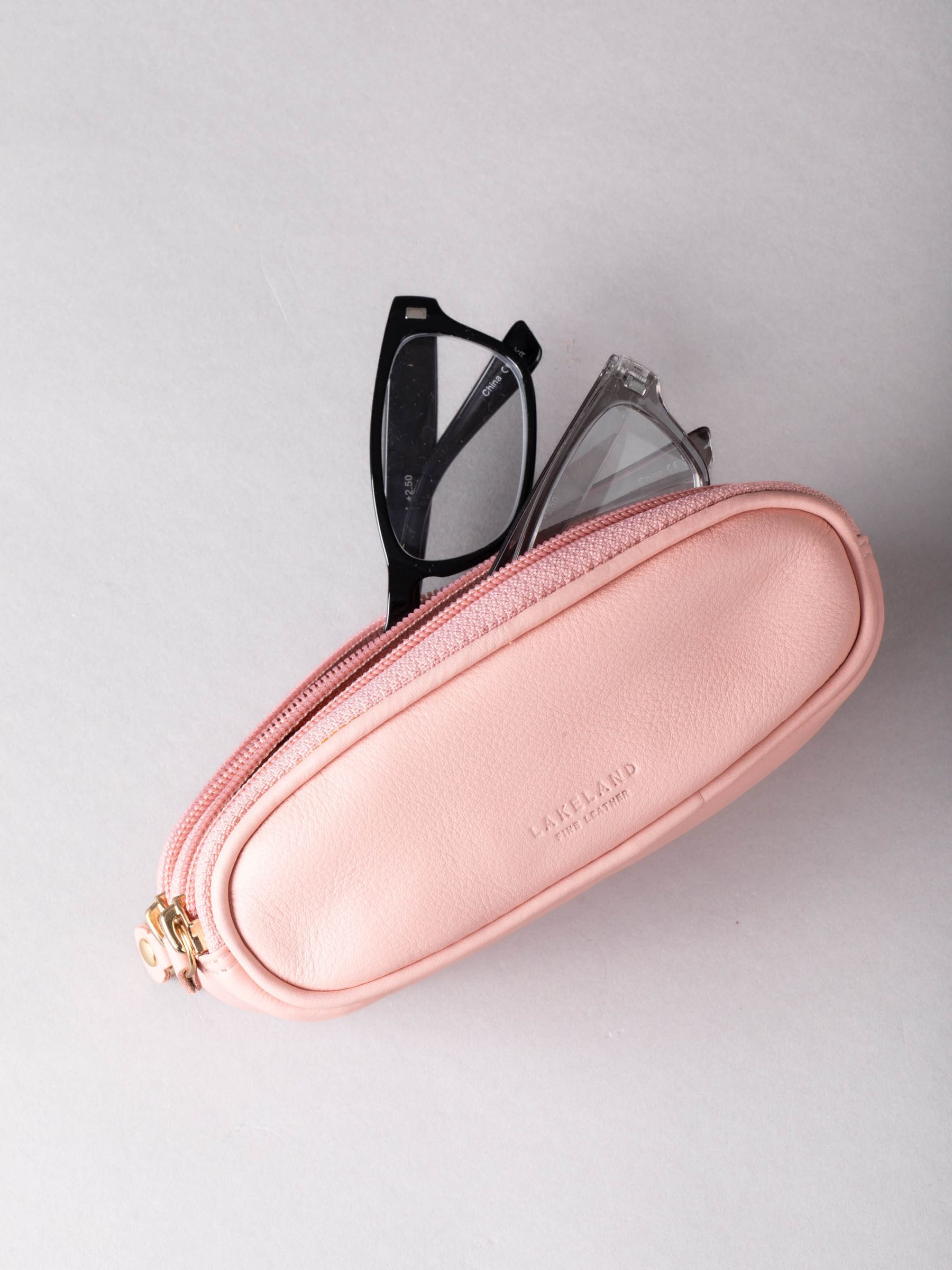Roze - Lakeland Leather dubbele brillenkoker