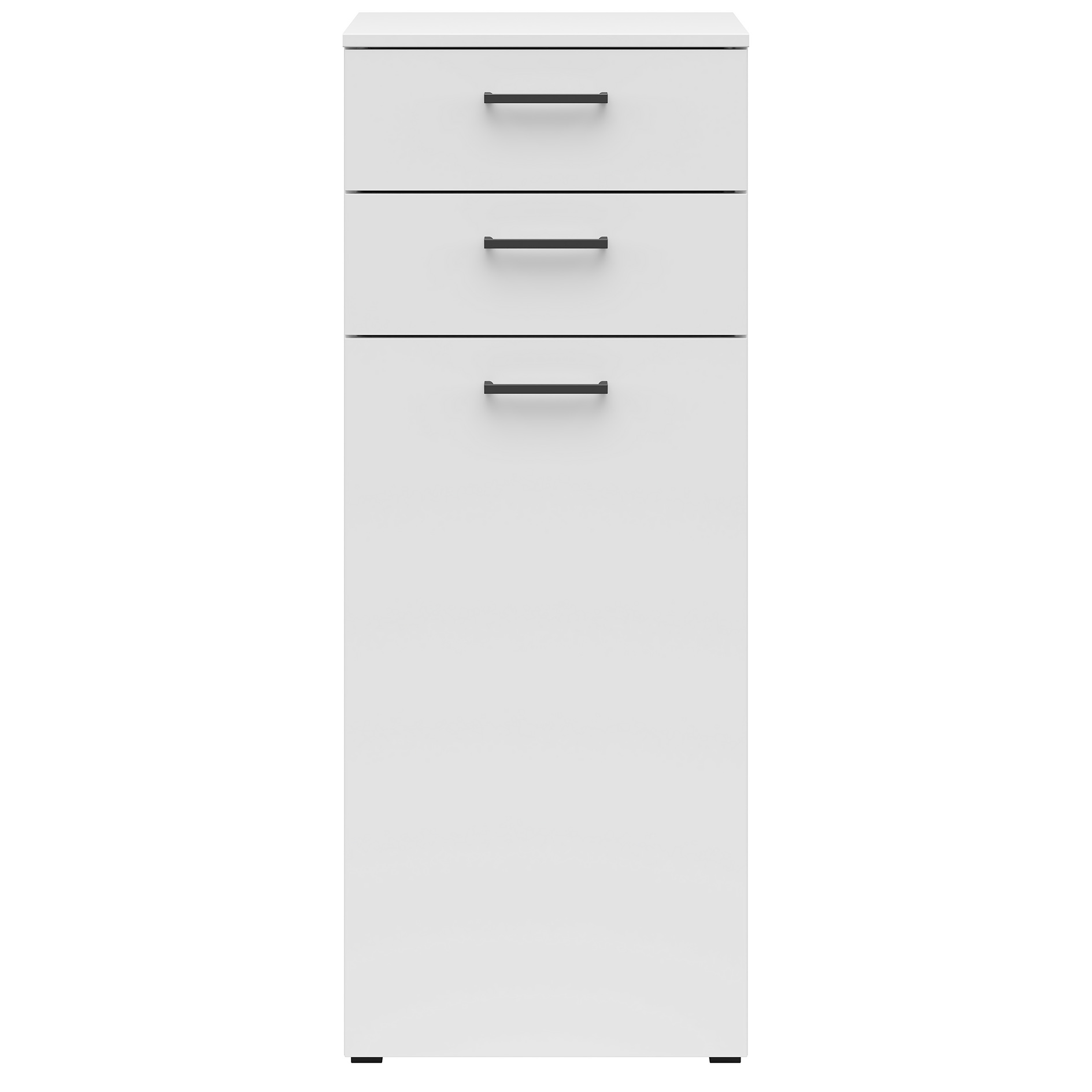 Kommode - weiß - eine Tür - 2 Schubkästen - 45 cm