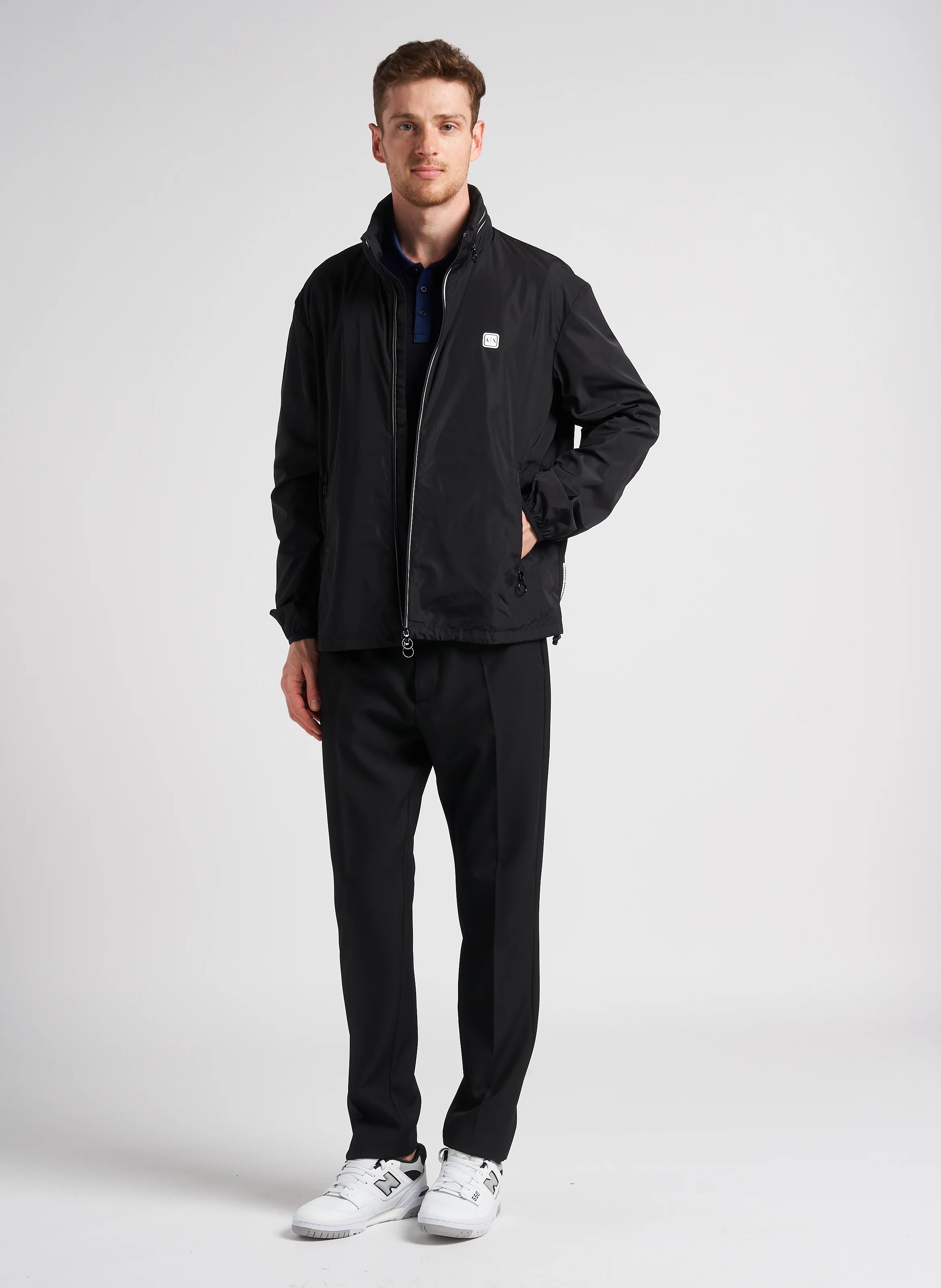 Coupe-vent col montant| Noir