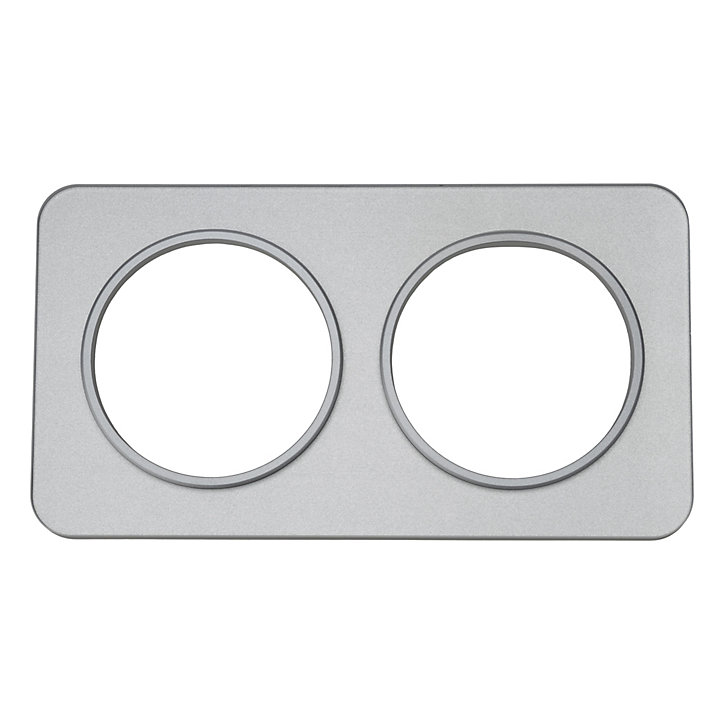 Plaque de finition double Jacobsen Espen nickel brossé