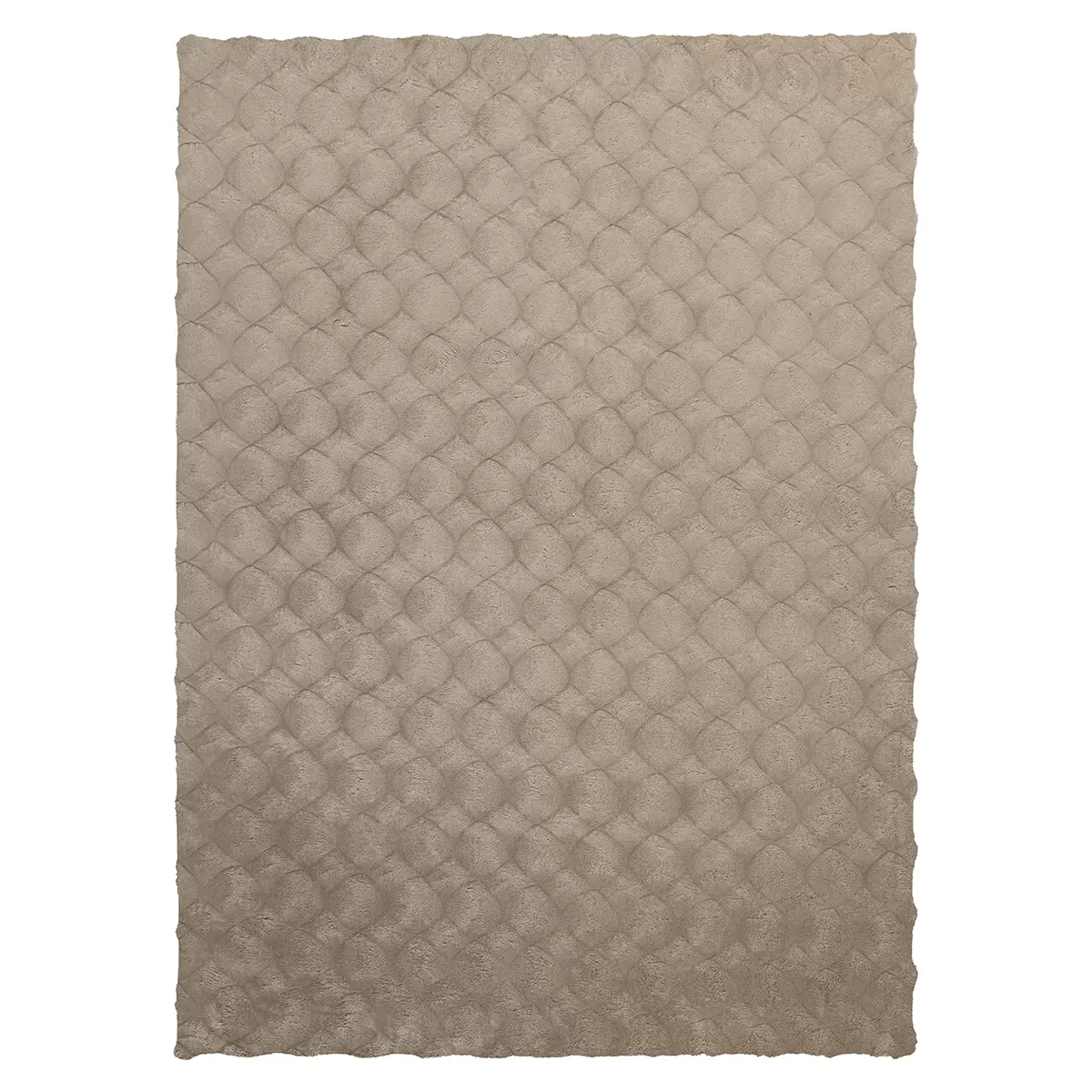 Hochflorteppich Diamond Cut taupe