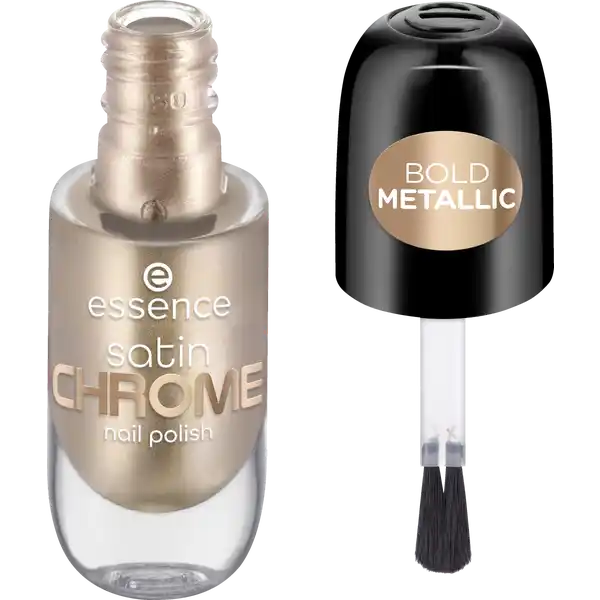 satin CHROME nail polish 01 Robotic Rose