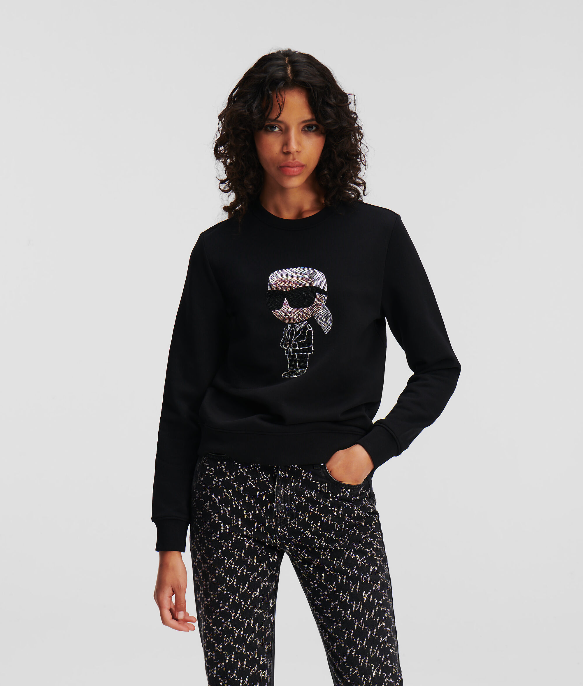 SWEAT-SHIRT KARL KARL IKONIK À STRASS