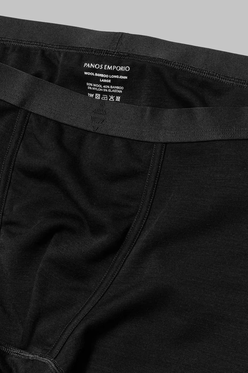 Panos Emporio Pe Wool Bamboo Long John Black