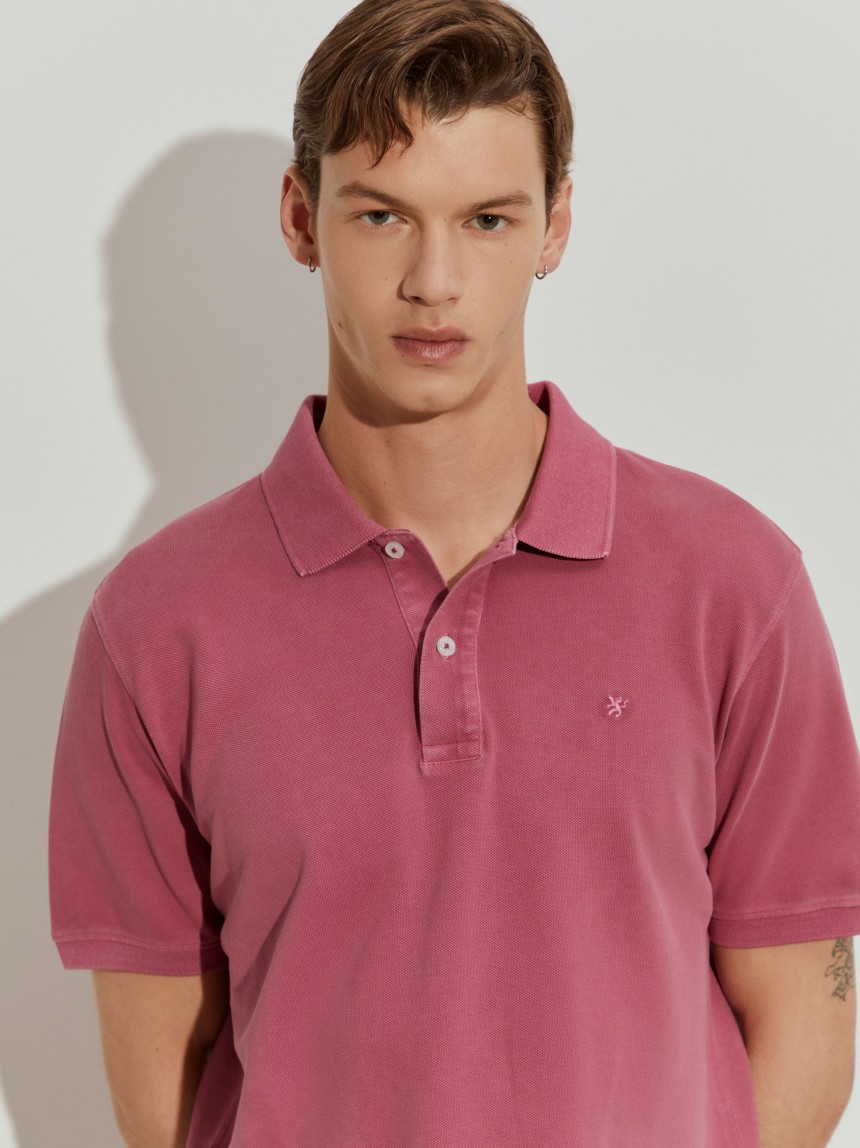 Polo piqué regular fit de algodão