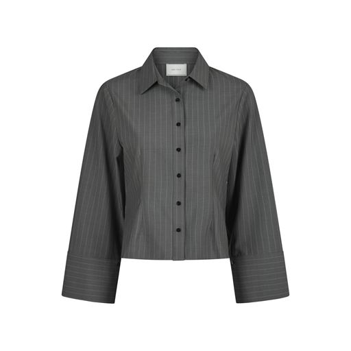 Neo Noir Rosa Pinstripe Skjorte, Grey, 36