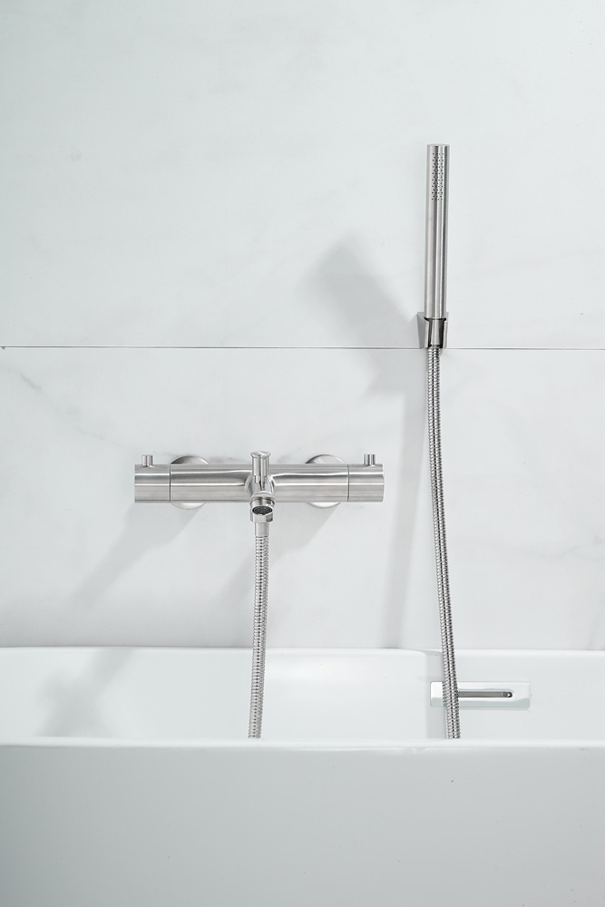 Saniclear Exclusive 304-RVS thermostatische badkraan met handdouche