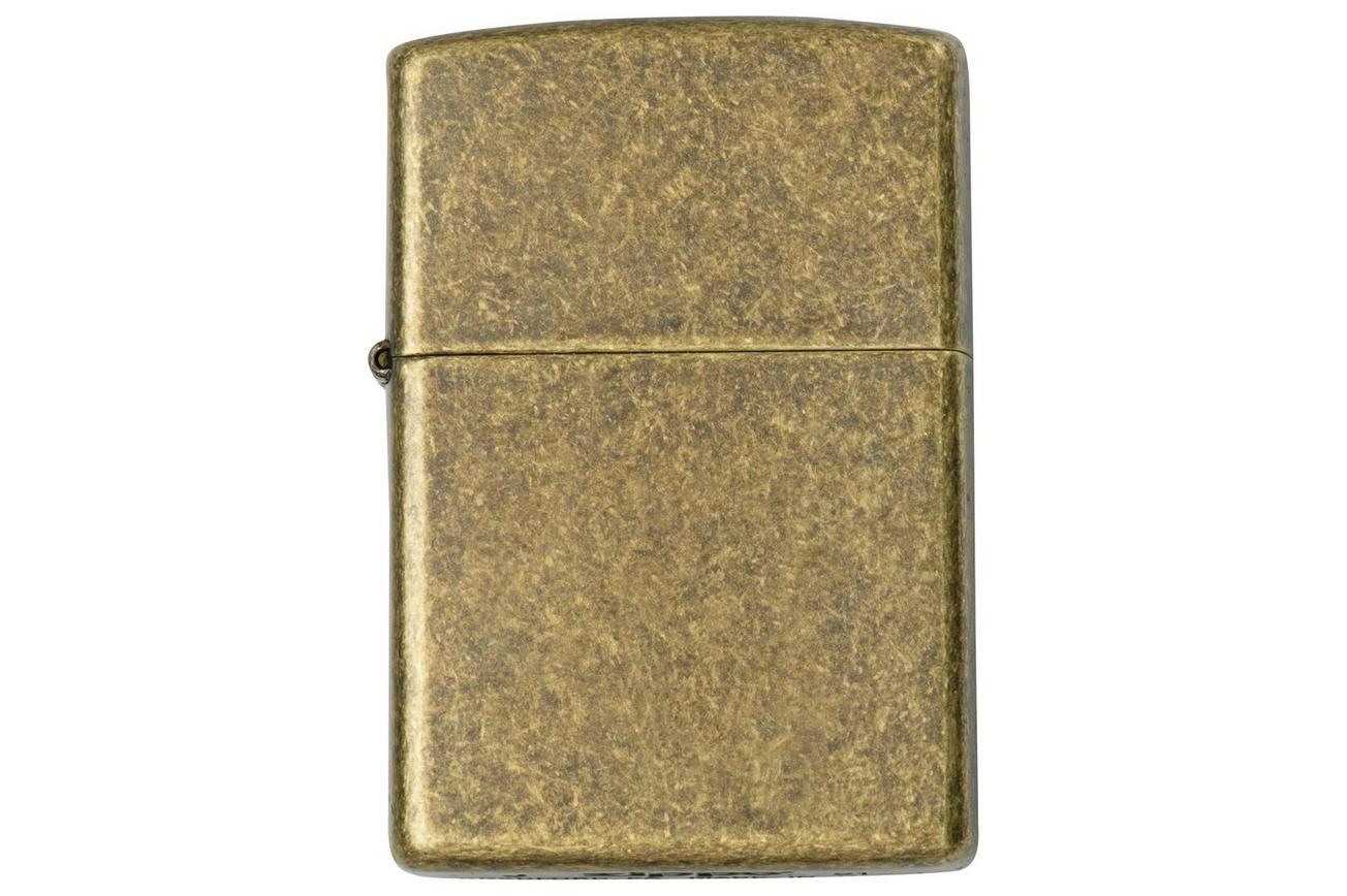Zippo Flat Bottom Antique Brass 60001567 messing, aansteker