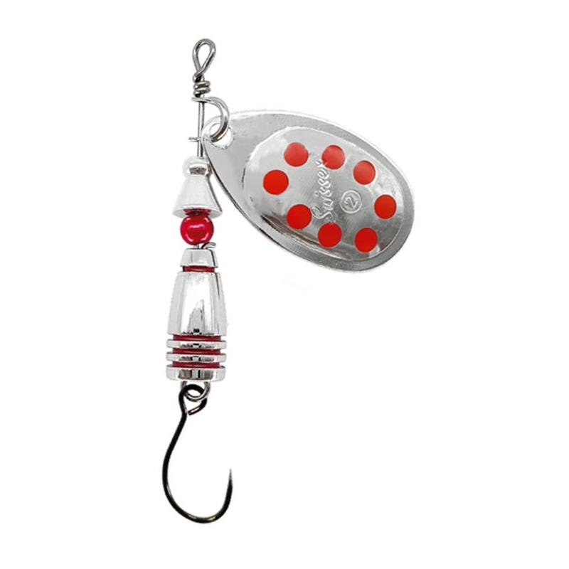 Cuiller Tournante Suissex Divine Nk Argent Points Rouges