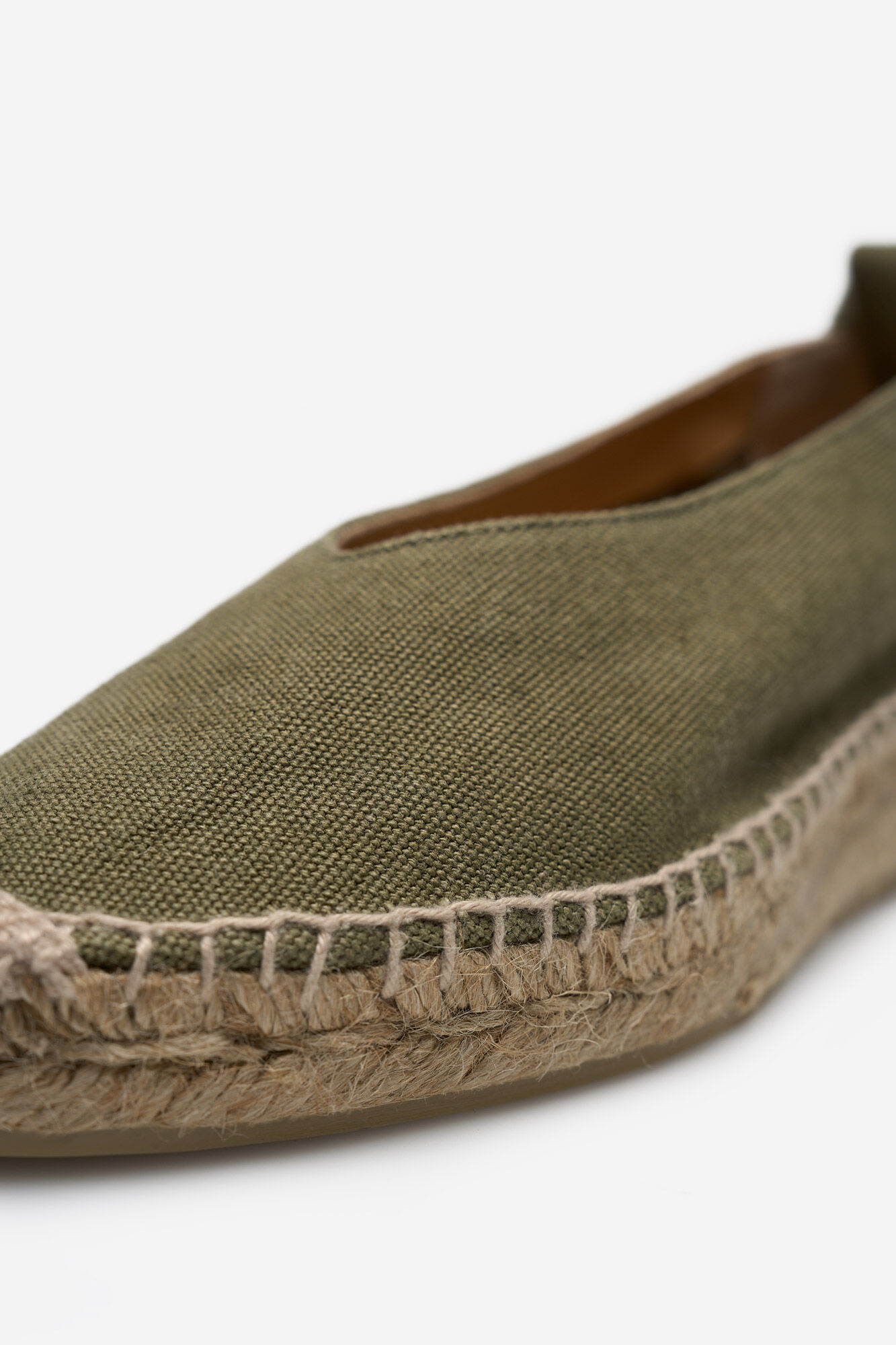 Alpargata com cuña Gea lona - Khaki
