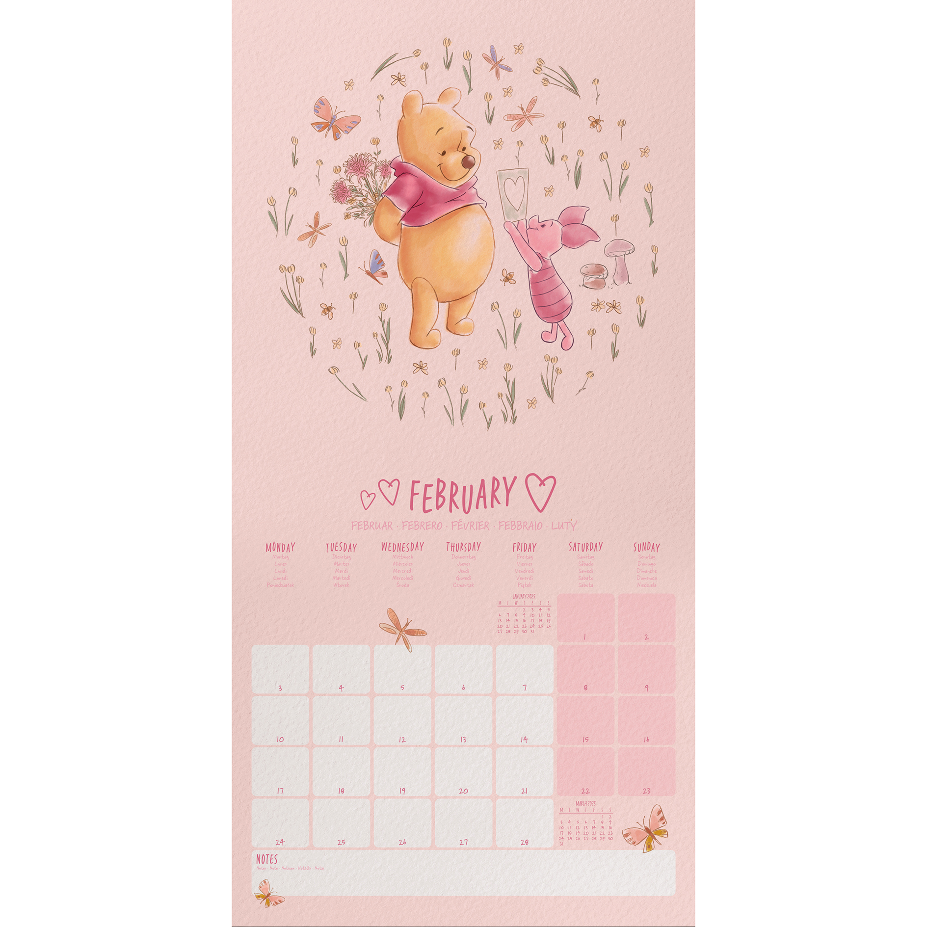 Broschürenkalender 2025 - mehrfarbig - Winnie the Pooh - 30x30 cm