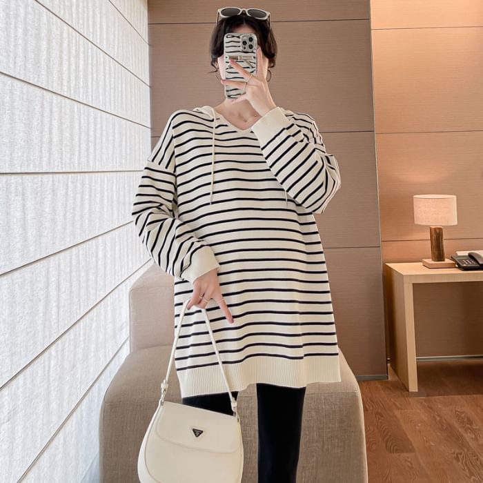 NEUF - Zwangerschapsgestreepte oversized hoodie
