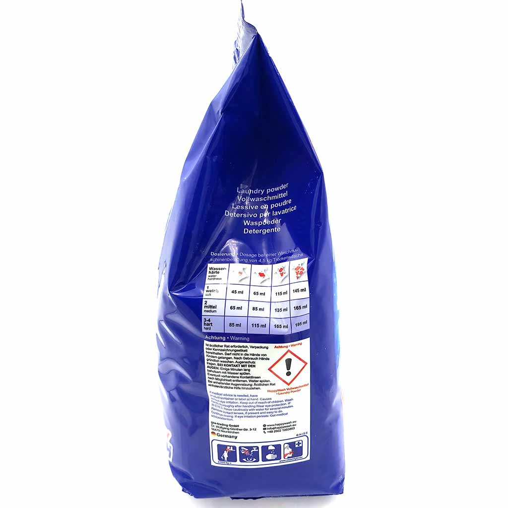 Vollwaschmittel 30 Wäschen von Happy Wash 2,025 kg