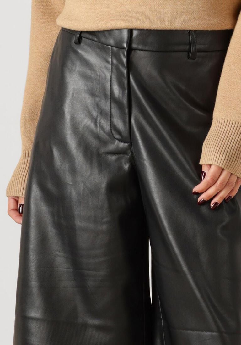 zwarte dante6 korte broek avery faux leather bermuda