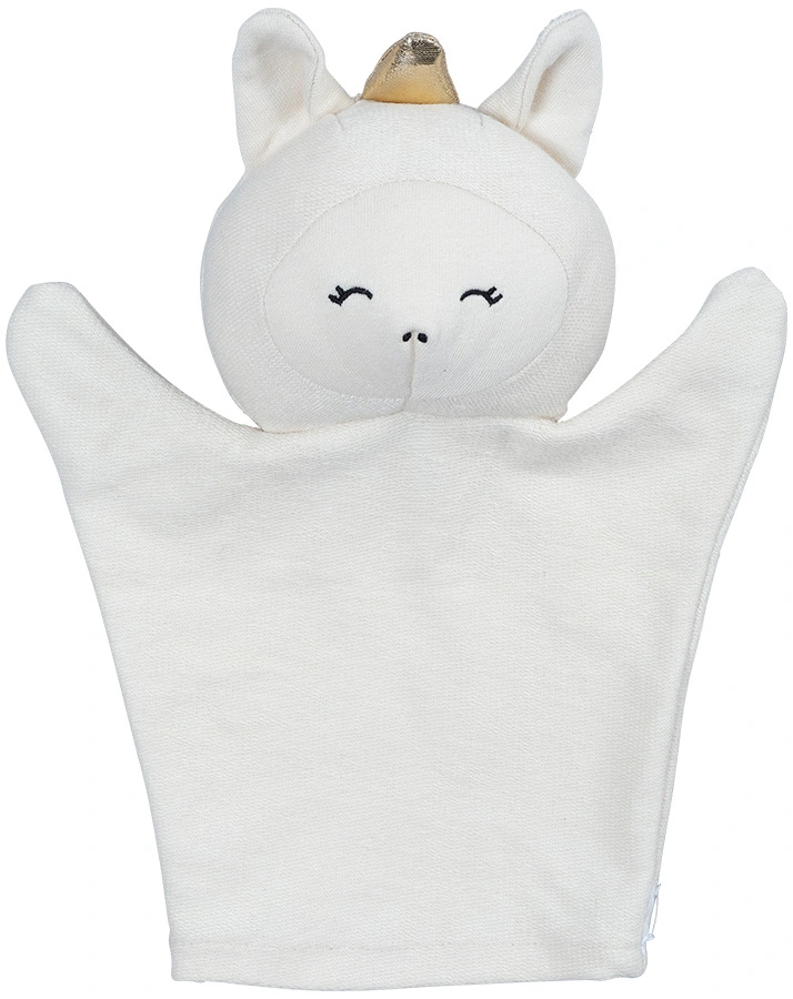 Handpuppe EINHORN (20cm) in weiß