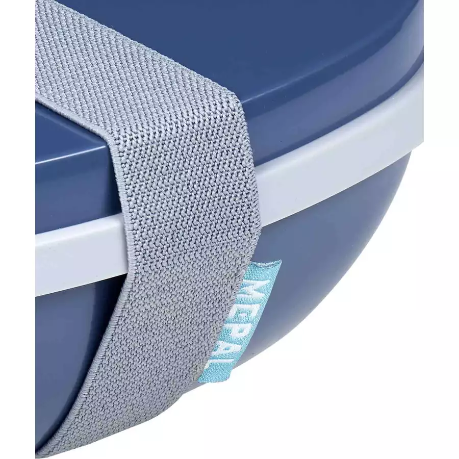 Mepal Lunchbox Duo mit Besteck Ellipse 22,5 x 17,5 cm blau