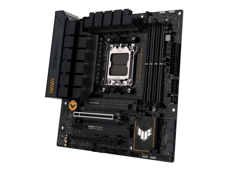[OUTLET] - ASUS TUF Gaming B650M-Plus WIFI - Bundkort - micro ATX - Socket AM5 - AMD B650 Chipset - USB-C 3.2 Gen 2x2, USB 3.1 Gen 2, USB 3.2 Gen 2, USB-C 3.2 Gen 1 - 2.5 Gigabit LAN, Bluetooth - onboard grafik (CPU påkrævet) - HD Audio (8-kanaler)