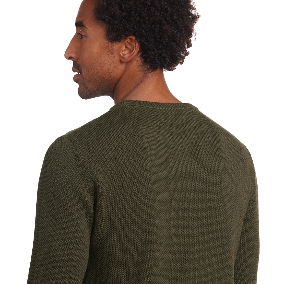 VanVaan Herren Strickpullover mit Struktur dunkeloliv