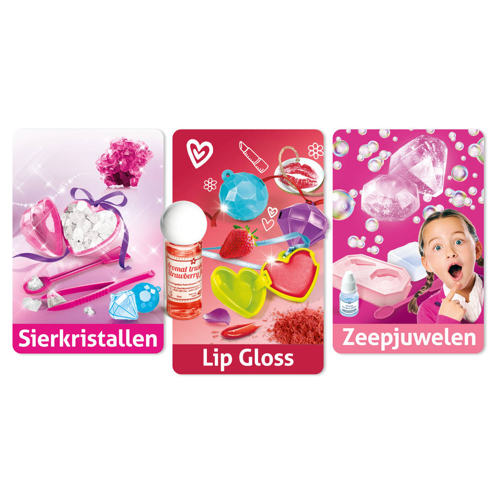 Clementoni cosmetica en kristallen 3-in-1
