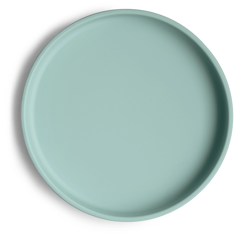 mushie Silikonteller Classic mit Saugfuß Cambridge Blue