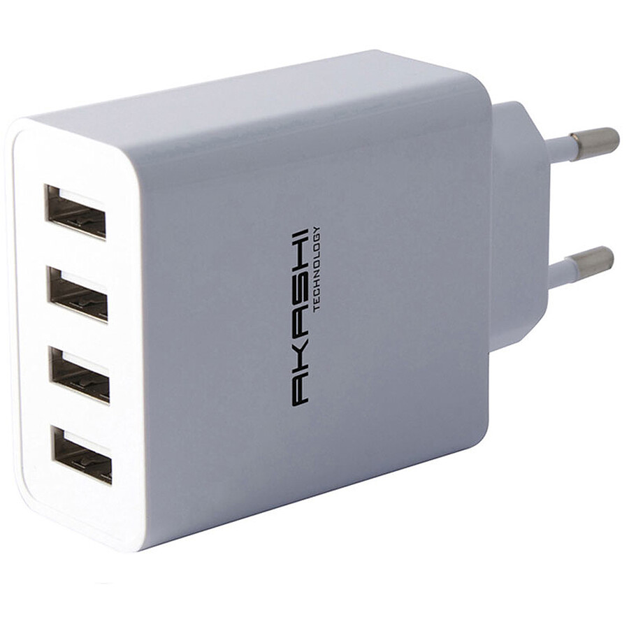Akashi Turbo Chargeur Secteur 4 USB 5A