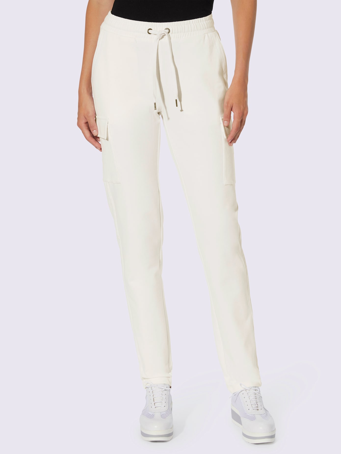 Pantalon en jersey coupe cargo décontractée
