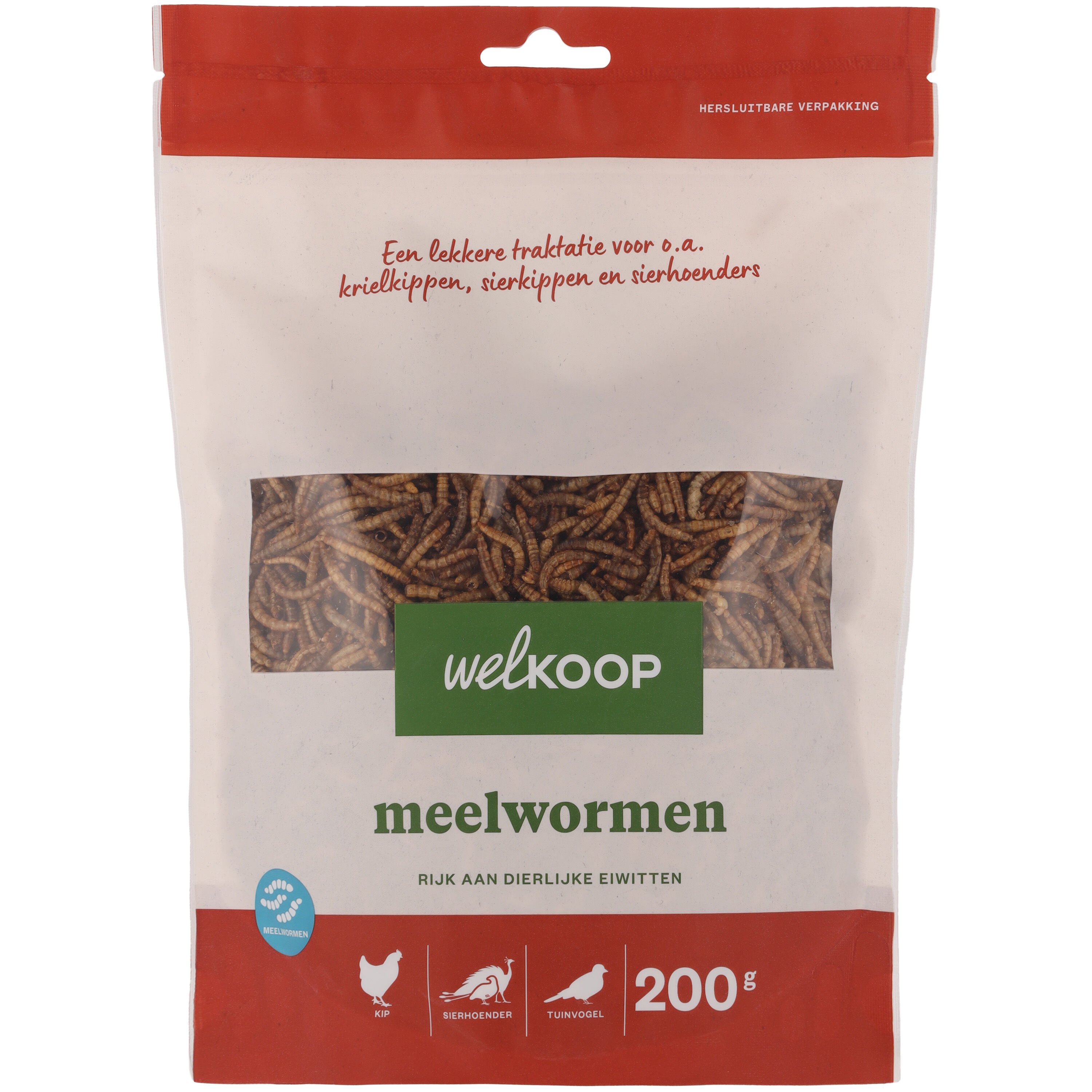 Welkoop Meelwormen - Kippensnack - 200 Gram