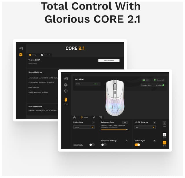 Glorious Model O 2 mini trådløs gaming mus (white)