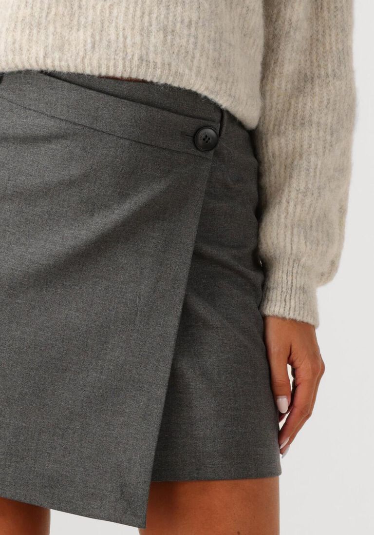 grijze gestuz minirok gzpaula melange mw wrap skirt