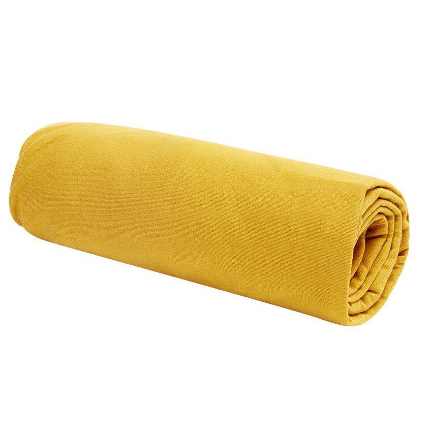 Drap housse en jersey 60 x 120 cm - Jaune