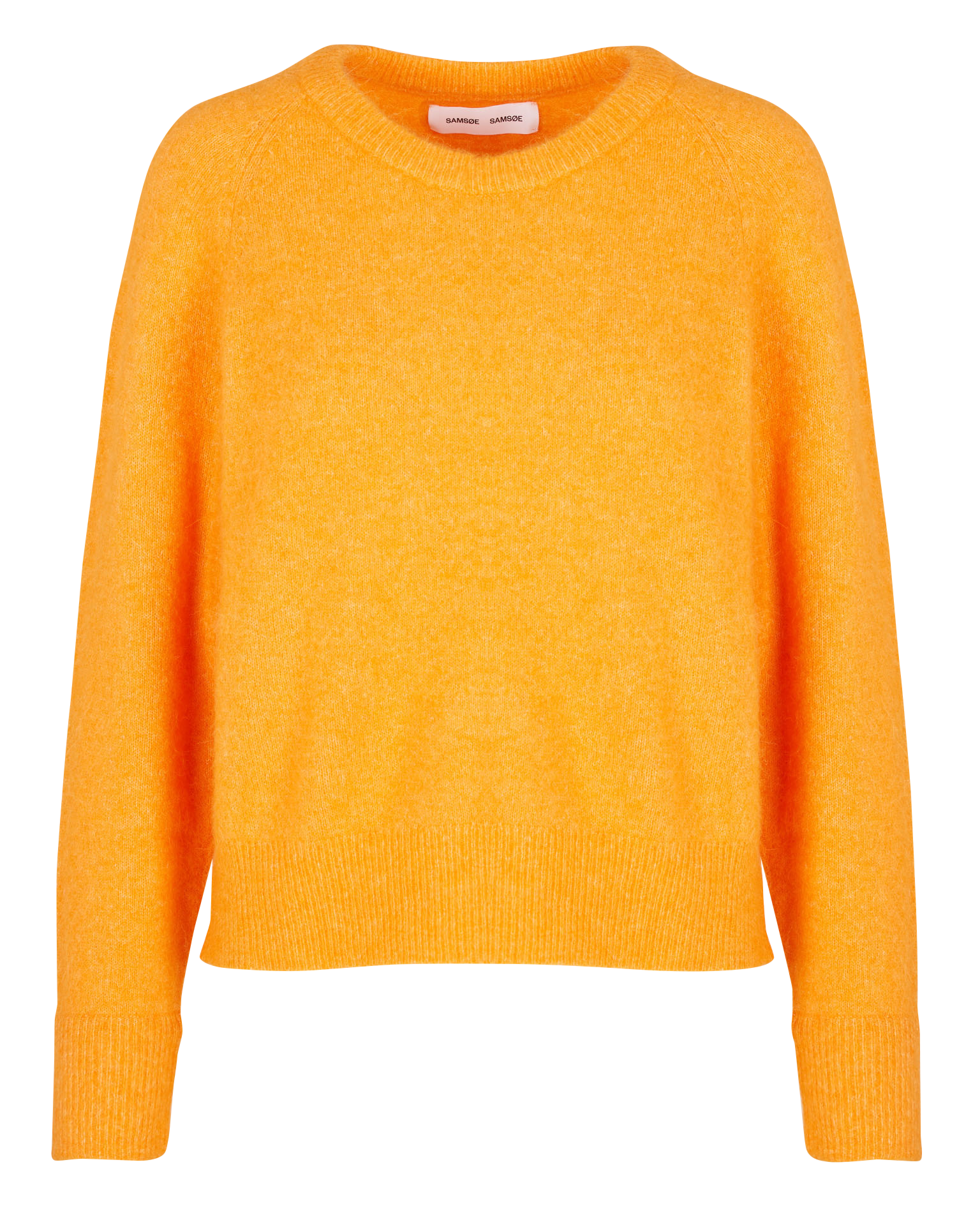 Pull col rond en laine mélangée | Orange