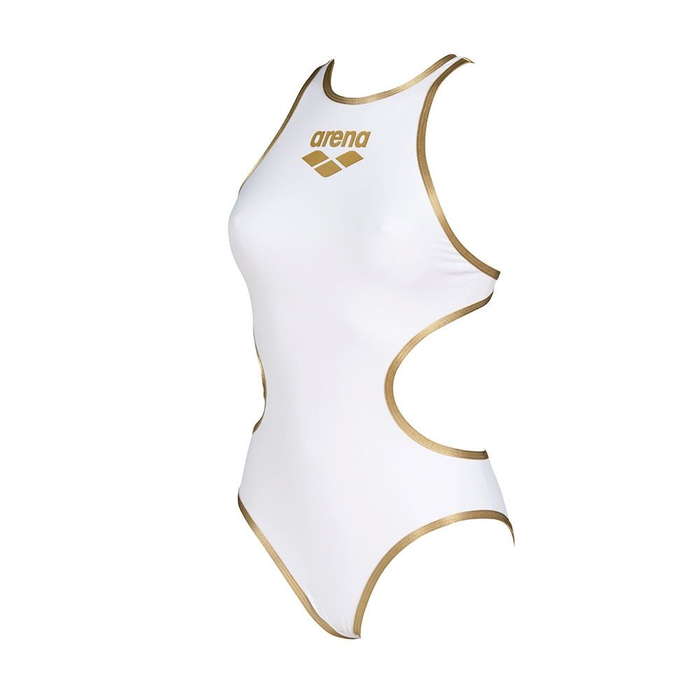 Arena ONE BIGLOGO - Maillot de bain 1 pièce Femme white/gold