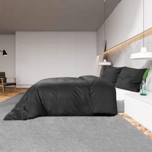 vidaXL Sengesett svart 135x200 cm bomull