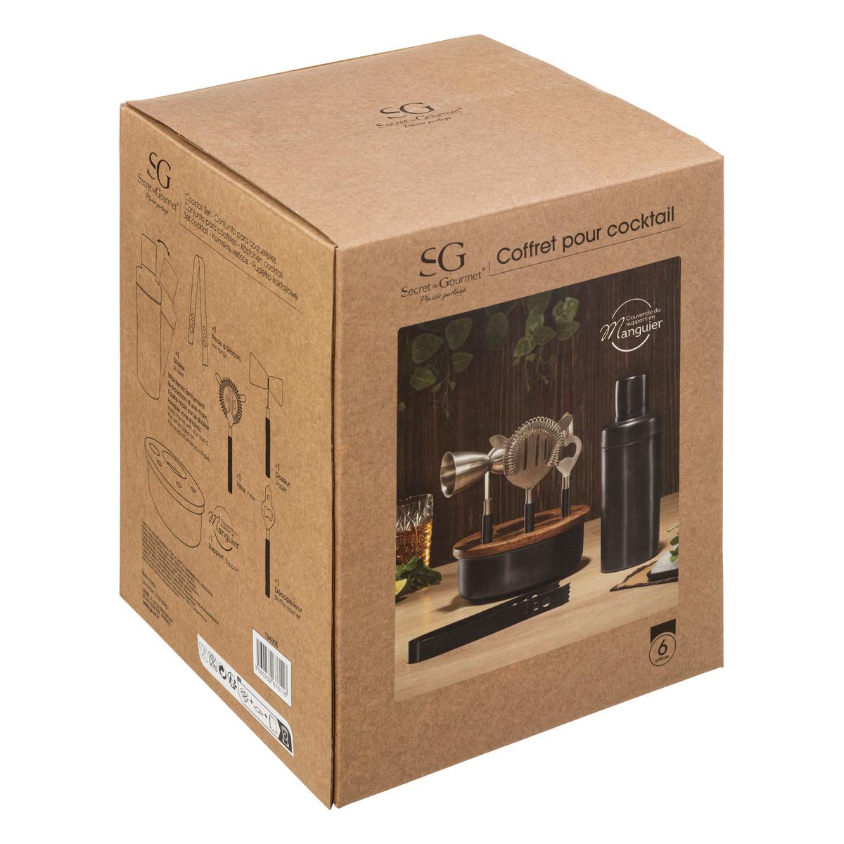 COFFRET COCKTAIL NOIR SUPPORT MANGUIER