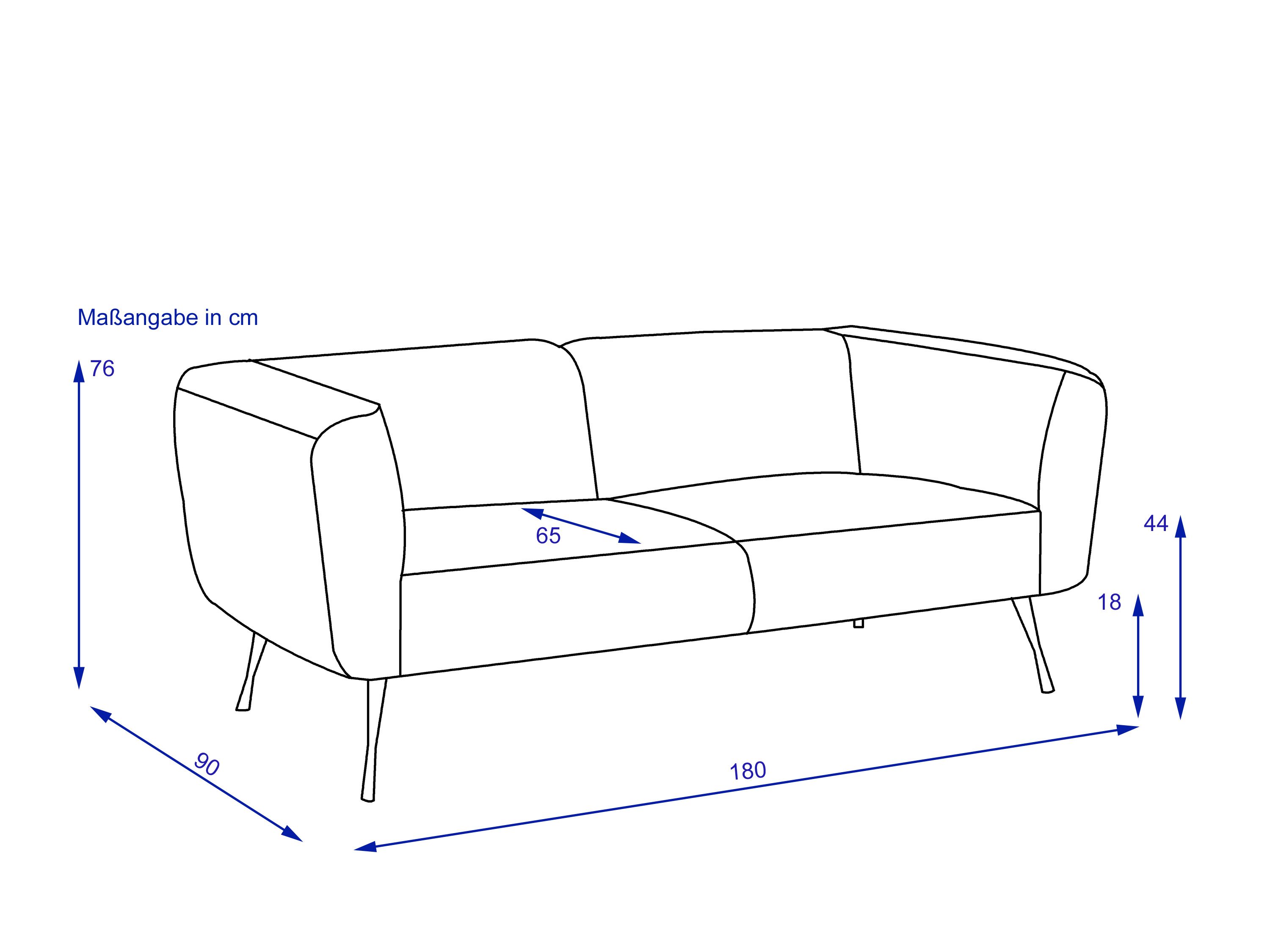 Sofa 2 Sitzer ADELMO HELLGRAU 351\/27