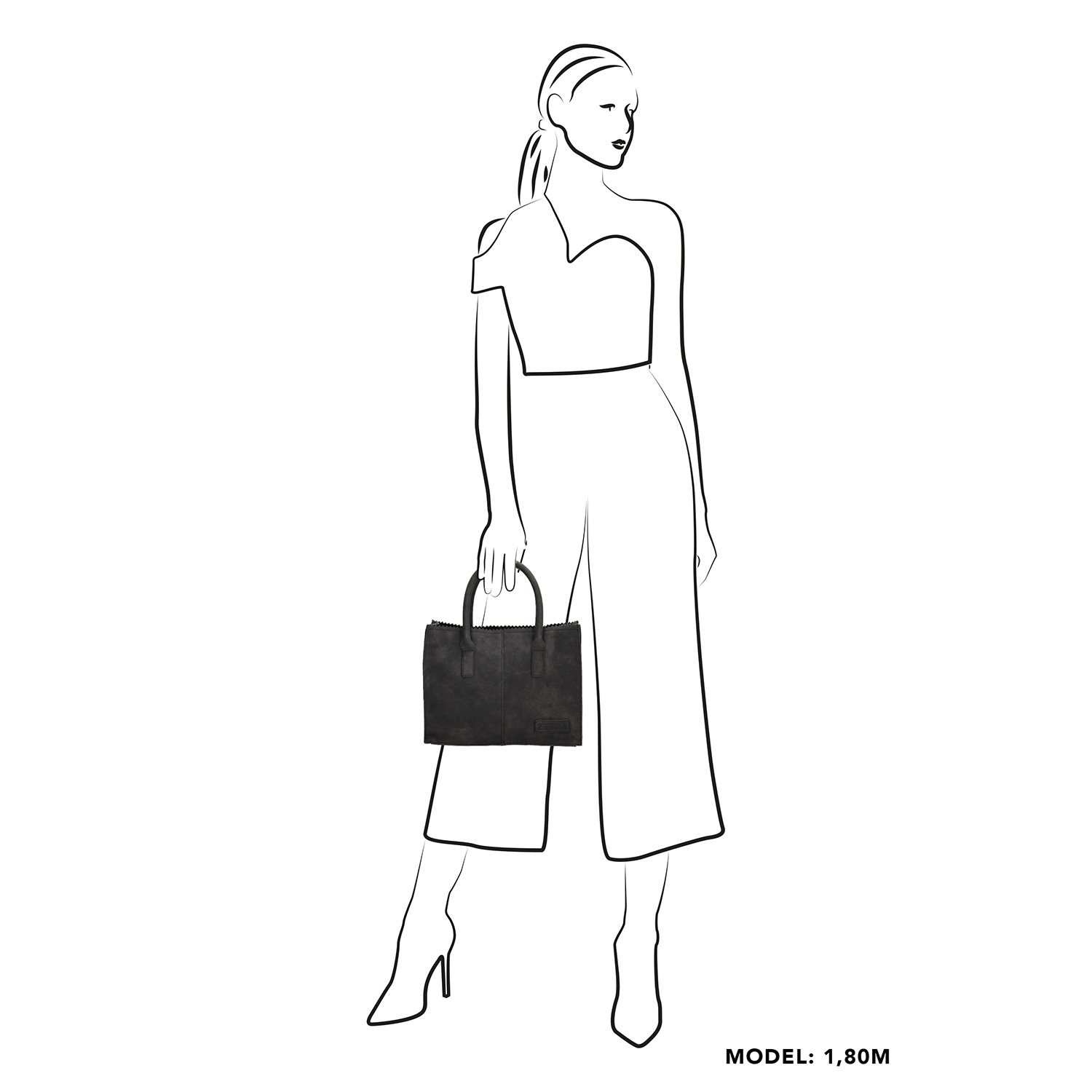 Zebra Trends Lisa XS Handtas zwart