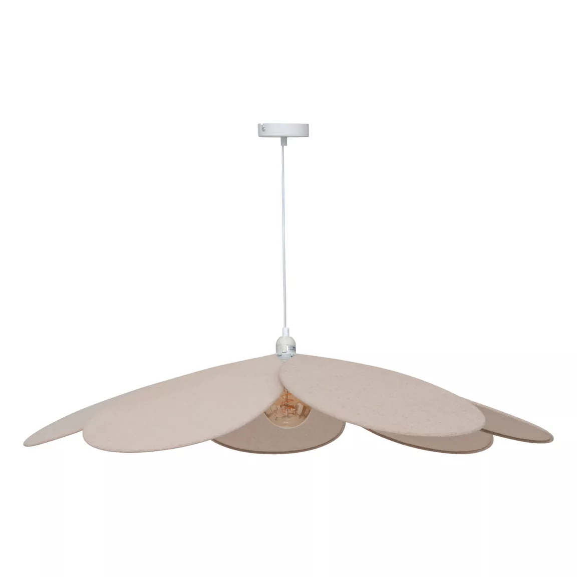 Suspension luminaire pétale lin (100 cm) Naya Beige