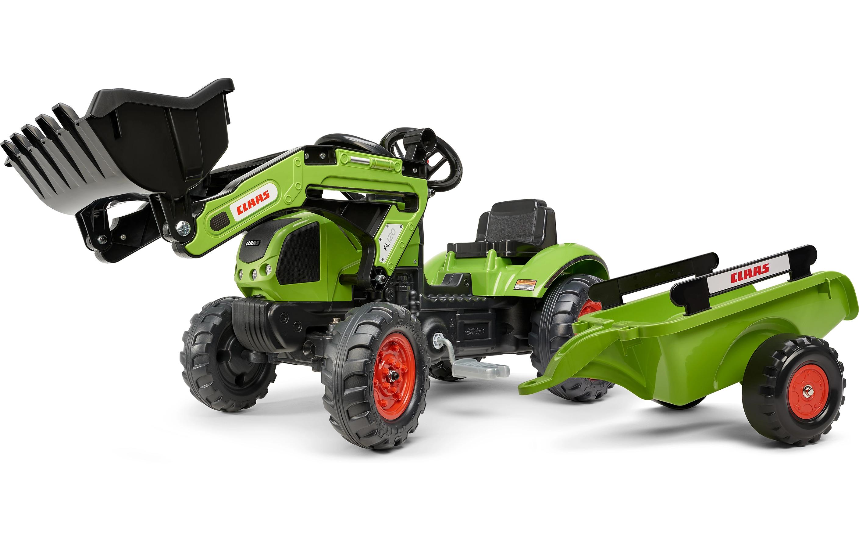 Claas Traktor + Anh. M<br>Baggerlader mit Anhänger