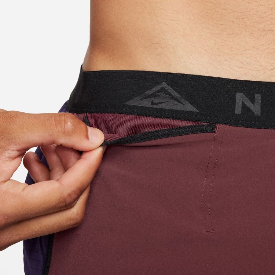 Nike Short Running Dri-FIT Second Sunrise 5'' Brief - Bordeaux Foncé/Violet/Melon