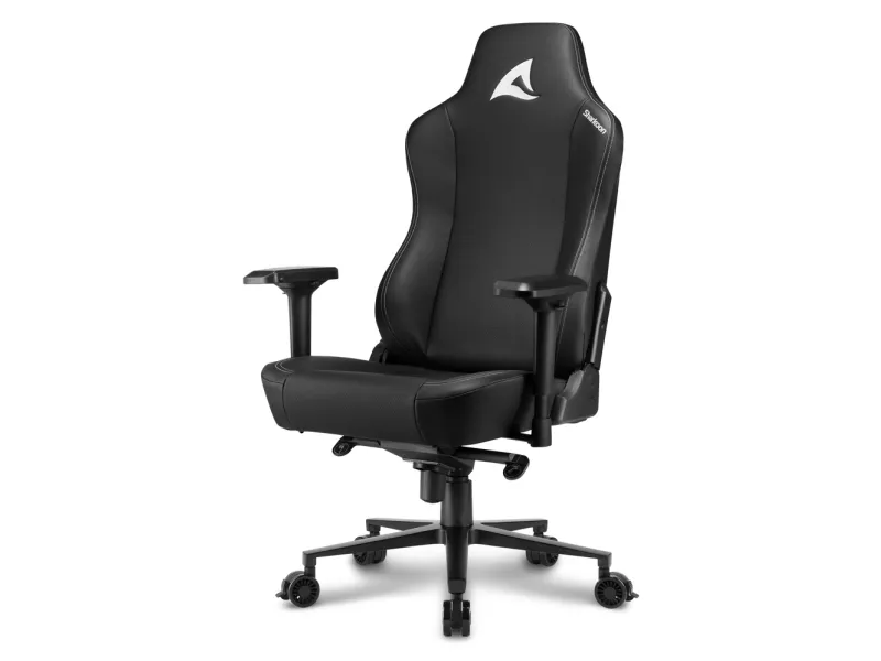 Sharkoon Skiller SGS40 - Stol - høj ryg - armstøtter - T-formet - vippe - drejeled - aluminium, polyurethan, stål, højdensistets støbt skum - sort
