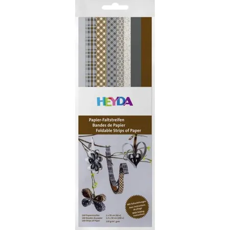Heyda Papier-Faltstreifen, beige/grau, 130 g/qm