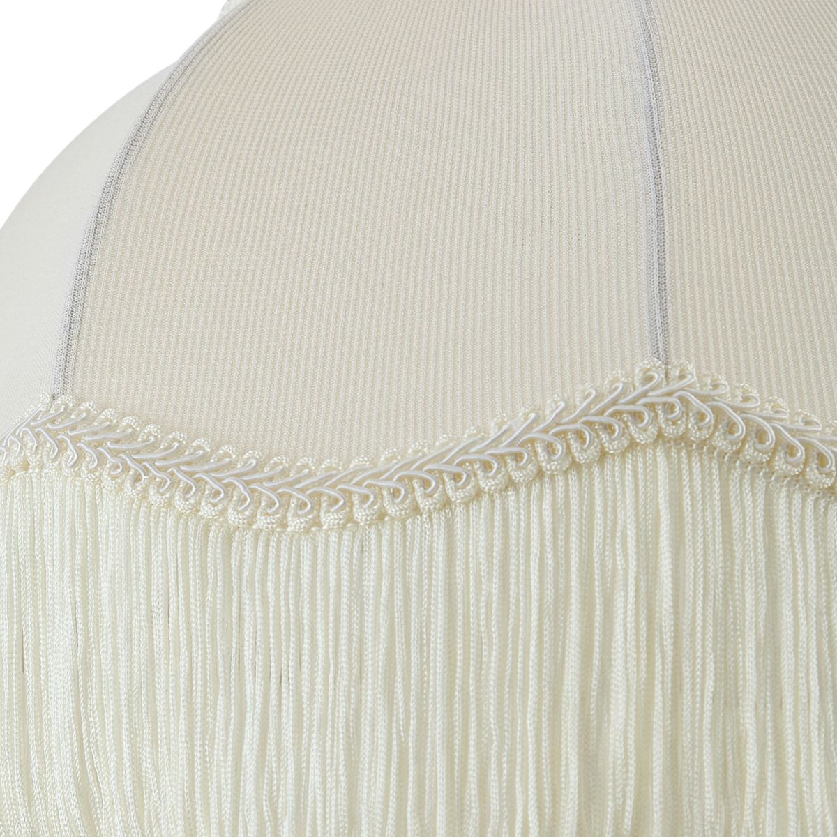 Stoffen lampenkap beige met witte binnenkant 31,5/15/14 - Heritage