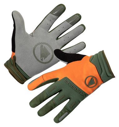 Gants Longs Endura Singletrack Vert / Orange