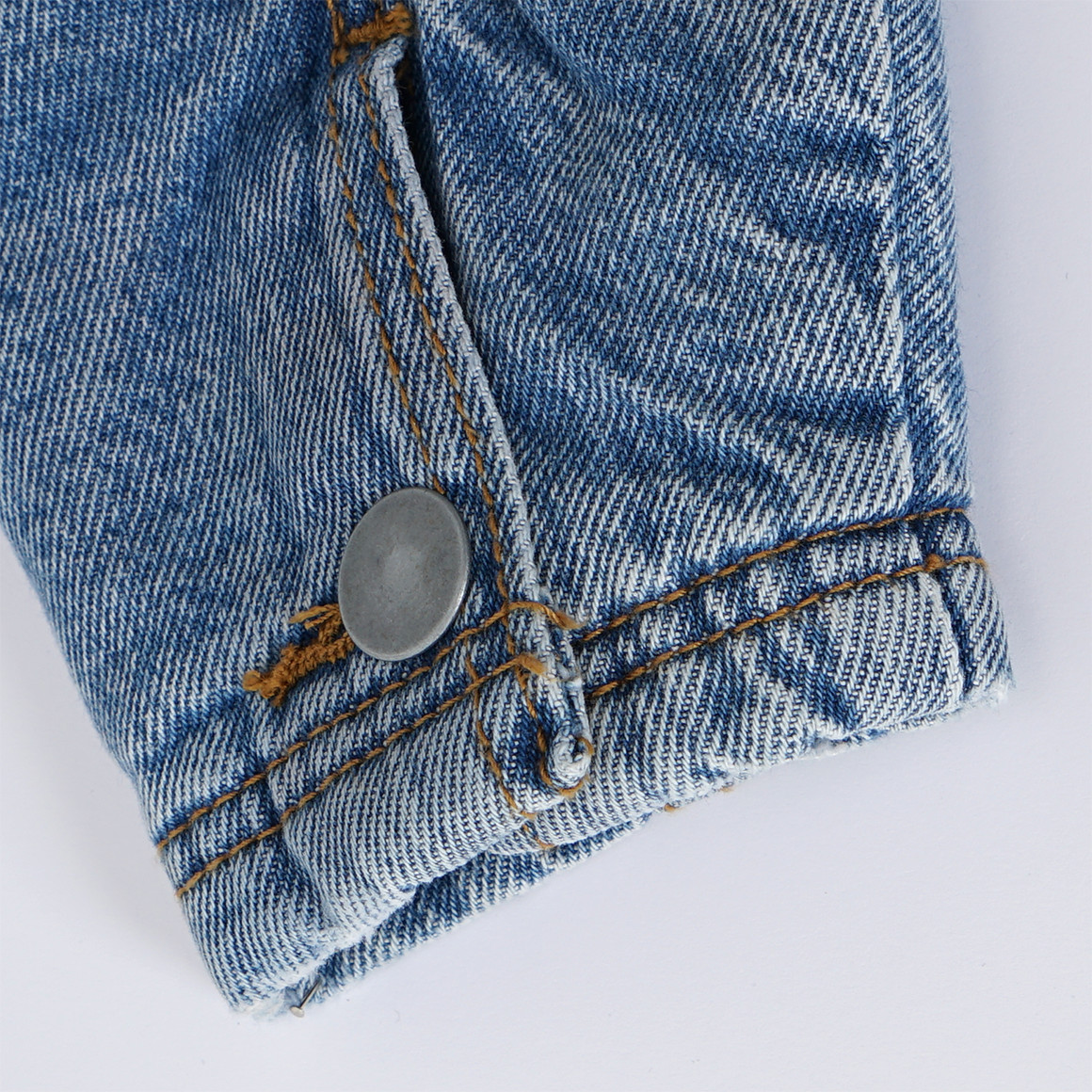 Yigga Mädchen Jeansjacke mit Reißverschluss blau