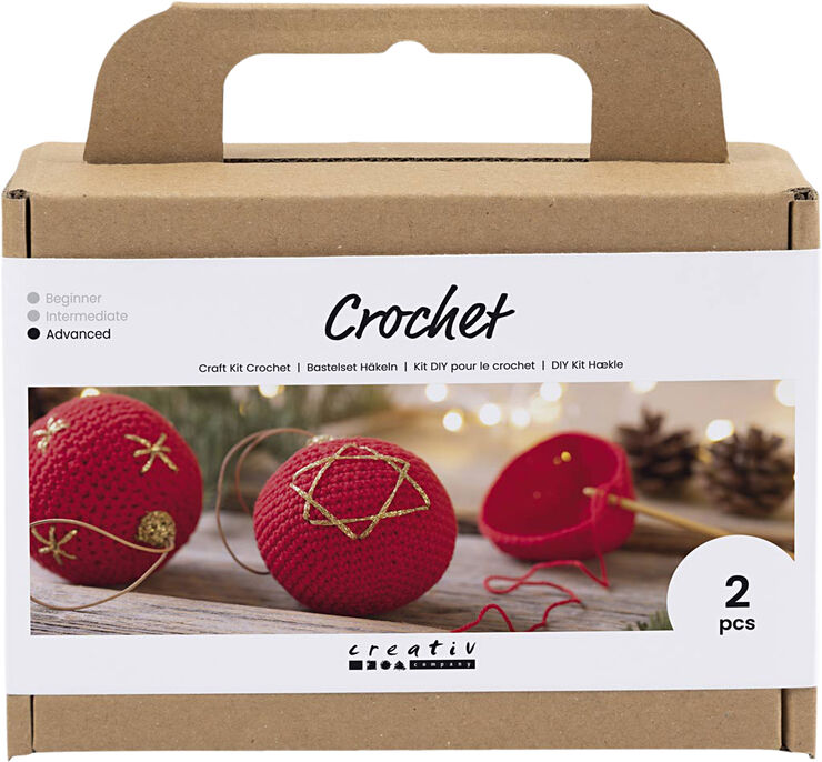 Creativ Company DIY Kit Hækle, Julekugler