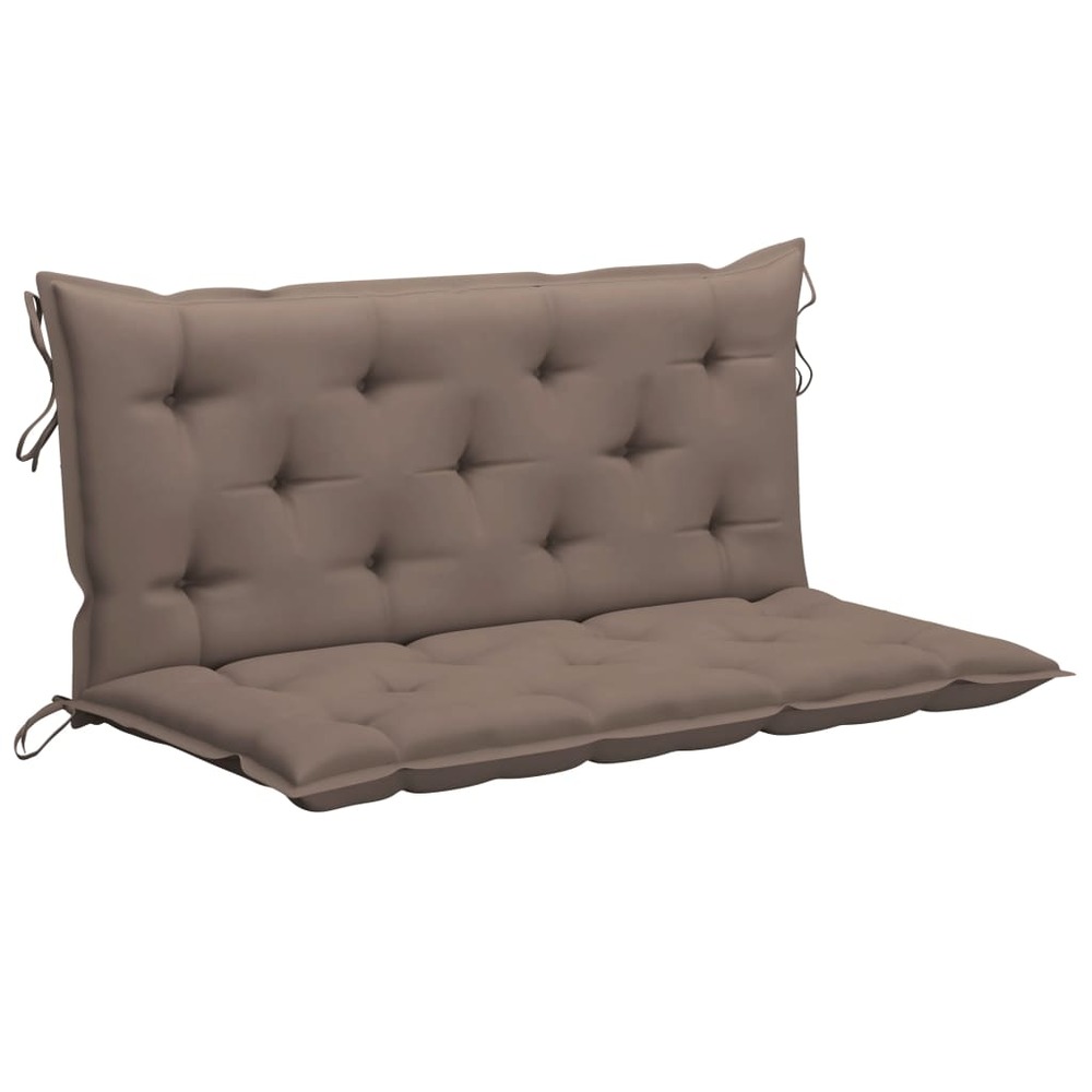 Coussins de banc de jardin 2 pcs taupe 120x50x7 cm tissu oxford