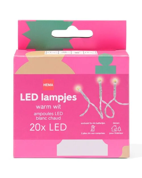 guirlande lumineuse 20 lampes LED 2,1m